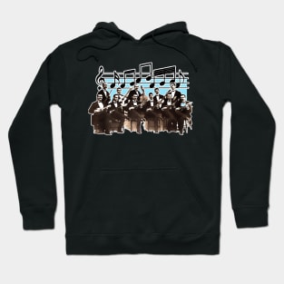 Vintage orchestra musical group with spanish artists Hoodie